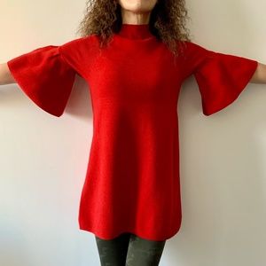 Anthropologie Moth Chester Red Sweater Dress XS